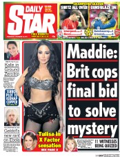 Daily Star Newspaper Front Page (UK) for 10 December 2014
