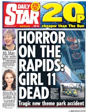 Daily Star (UK) Newspaper Front Page for 10 May 2017