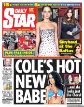 Daily Star (UK) Newspaper Front Page for 11 February 2013
