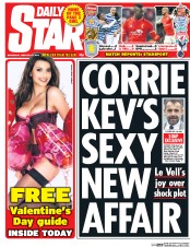 Daily Star (UK) Newspaper Front Page for 11 February 2015