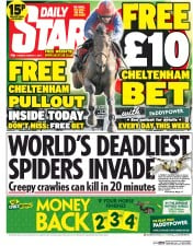 Daily Star Newspaper Front Page (UK) for 11 March 2014