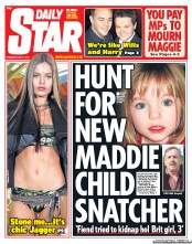 Daily Star (UK) Newspaper Front Page for 11 April 2013