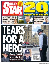 Daily Star (UK) Newspaper Front Page for 11 April 2017