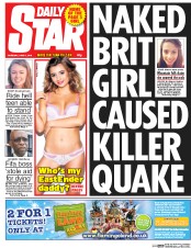 Daily Star (UK) Newspaper Front Page for 11 June 2015