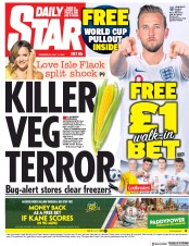 Daily Star (UK) Newspaper Front Page for 11 July 2018