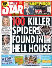 Daily Star Newspaper Front Page (UK) for 11 September 2014
