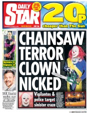 Daily Star (UK) Newspaper Front Page for 12 October 2016