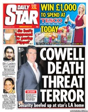 Daily Star (UK) Newspaper Front Page for 12 May 2011