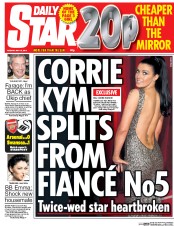 Daily Star (UK) Newspaper Front Page for 12 May 2015
