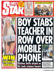 Daily Star (UK) Newspaper Front Page for 12 June 2015