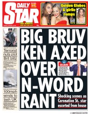 Daily Star (UK) Newspaper Front Page for 13 January 2015