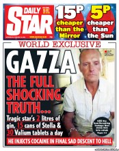 Daily Star (UK) Newspaper Front Page for 13 February 2013