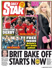 Daily Star (UK) Newspaper Front Page for 13 April 2015