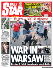 Daily Star (UK) Newspaper Front Page for 13 June 2012