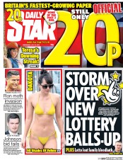 Daily Star (UK) Newspaper Front Page for 13 July 2016