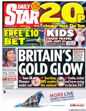 Daily Star (UK) Newspaper Front Page for 13 August 2016