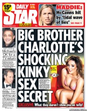 Daily Star Newspaper Front Page (UK) for 13 September 2013