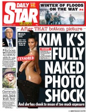 Daily Star (UK) Newspaper Front Page for 14 November 2014
