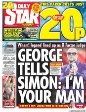 Daily Star (UK) Newspaper Front Page for 14 December 2015