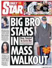 Daily Star Newspaper Front Page (UK) for 14 January 2015