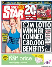 Daily Star (UK) Newspaper Front Page for 14 April 2017