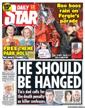 Daily Star Newspaper Front Page (UK) for 14 May 2013