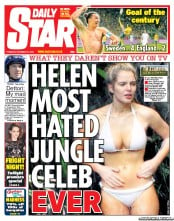 Daily Star (UK) Newspaper Front Page for 15 November 2012