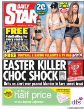 Daily Star (UK) Newspaper Front Page for 15 April 2017