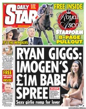 Daily Star (UK) Newspaper Front Page for 15 June 2011