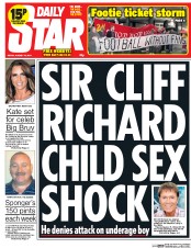 Daily Star (UK) Newspaper Front Page for 15 August 2014