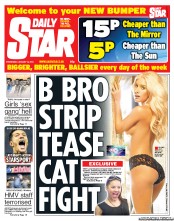 Daily Star (UK) Newspaper Front Page for 16 January 2013