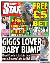 Daily Star (UK) Newspaper Front Page for 16 June 2011
