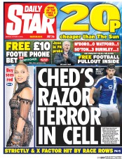 Daily Star (UK) Newspaper Front Page for 17 October 2016