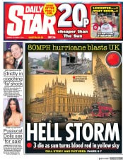 Daily Star (UK) Newspaper Front Page for 17 October 2017