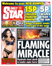 Daily Star (UK) Newspaper Front Page for 17 January 2013
