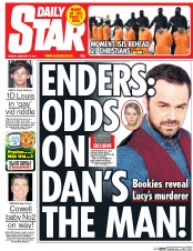 Daily Star (UK) Newspaper Front Page for 17 February 2015