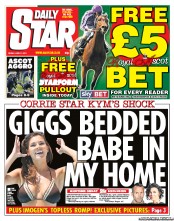 Daily Star (UK) Newspaper Front Page for 17 June 2011