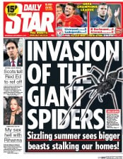 Daily Star (UK) Newspaper Front Page for 17 September 2014