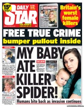 Daily Star Newspaper Front Page (UK) for 18 October 2013