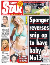Daily Star Newspaper Front Page (UK) for 18 February 2015