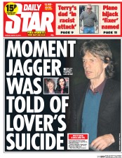 Daily Star (UK) Newspaper Front Page for 18 March 2014