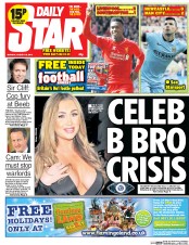 Daily Star (UK) Newspaper Front Page for 18 August 2014