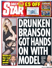 Daily Star (UK) Newspaper Front Page for 19 October 2017