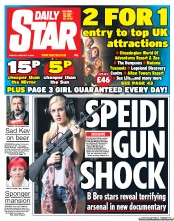 Daily Star (UK) Newspaper Front Page for 19 February 2013