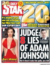 Daily Star (UK) Newspaper Front Page for 1 March 2016