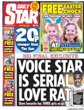 Daily Star (UK) Newspaper Front Page for 1 April 2017
