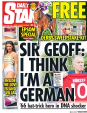 Daily Star (UK) Newspaper Front Page for 1 June 2018