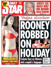 Daily Star Newspaper Front Page (UK) for 1 July 2014
