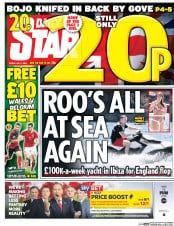 Daily Star (UK) Newspaper Front Page for 1 July 2016