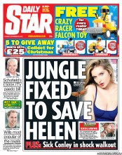 Daily Star (UK) Newspaper Front Page for 20 November 2012